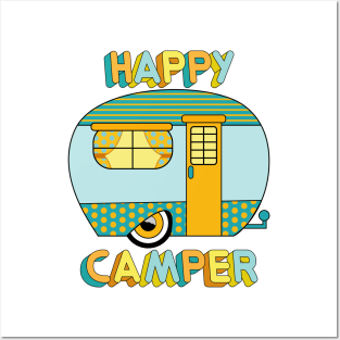 Happy Camper - Camping Posters and Art